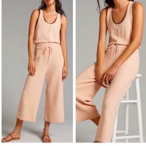 Anthro Daily Practice Cropped Knit Jumpsuit M